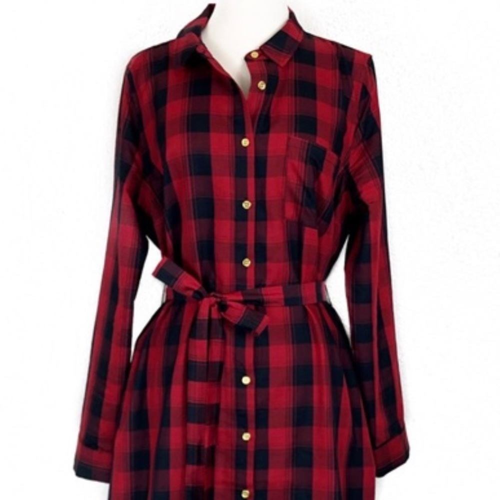 NWT buffalo check plaid shirt dress THE LIMITED